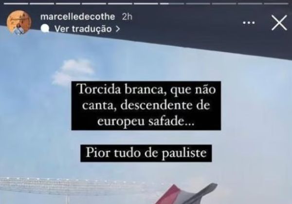 Assessora de Anielle ataca “torcida branca” do São Paulo