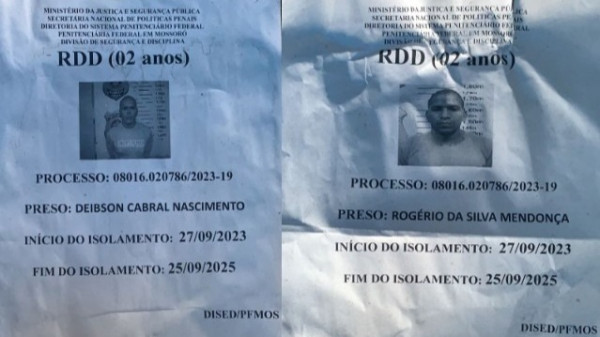 Fugitivos da Penitenciária de Mossoró são da mesma facção criminosa liderada por Fernandinho Beira-Mar    