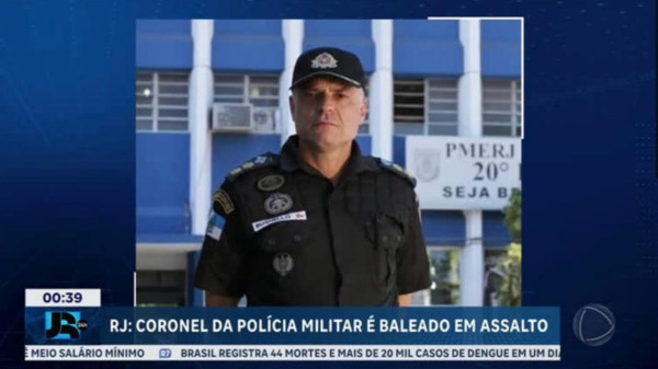 Coronel da Polícia Militar é baleado durante assalto no Rio de Janeiro